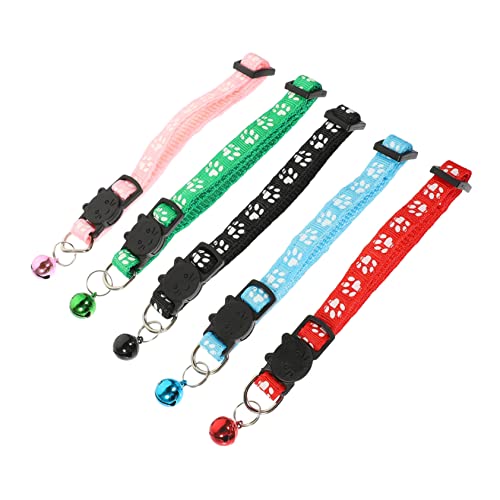 iplusmile 5st Katzenhalsband Verstellbarer Kätzchenkragen Kätzchenhalsband Hundehalsbänder Halskette Kleines Welpenhalsband Hundehalsband Für Welpen Geschmückt Nylon Haustier Ausschnitt von iplusmile