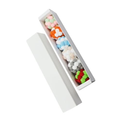 iplusmile 6stücke Katzenspielzeug Plüsch Elastische Spielbälle Mit Glocke Interaktives Cat Training Ball Für Katzen Farben Gemischt Lange Spieldauer Für Zusätzlichen Spaß von iplusmile