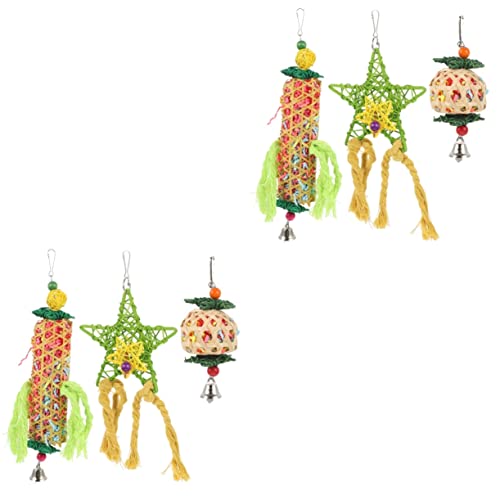 iplusmile 2sets Lustige Vogel Spielzeug Hängen Papagei Kauen Spielzeug Dekorative Ornamente Für Vogelkäfig 3 Stücke * 2 iplusmile 2sets Lustige Vogel Spielzeug Hängen Papagei Kauen Spielzeug Dekorative Ornamente Für Vogelkäfig 3 Stücke * 2 von iplusmile