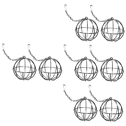 iplusmile 8 STK Futterstelle für Kaninchen Talghalter Fressregal für Lebensmittel Spielzeug Rahmen aus Strohballen Ball des Futterspenders Gemüse Zubringer Rostfreier Stahl von iplusmile
