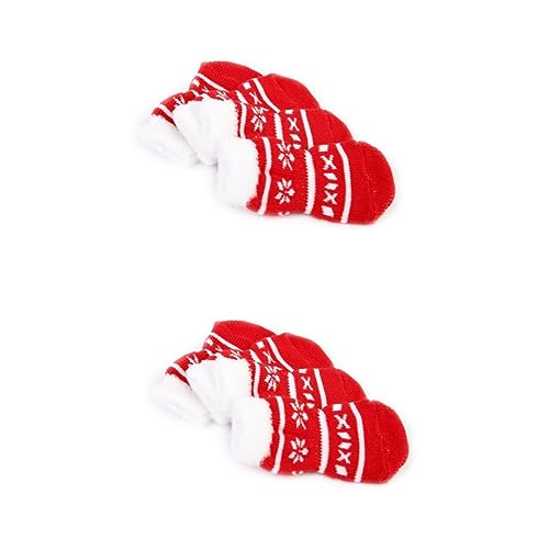 iplusmile 8 STK weihnachtssocken weihnachtsstrumpf Xmas Socks Hundepfotensocken antirutsch socken cat socken haustierbedarf socken für Hunde sockenschuhe Pudel Baumwollsocken Hündchen von iplusmile