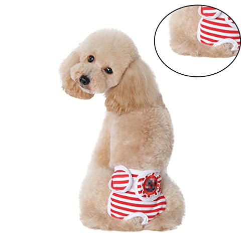 iplusmile Adjustable Pet Physiological Pants Für Rote Streifenwindeln S Atmungsaktiv Und Bequem Für Weibliche Während Menstruation von iplusmile