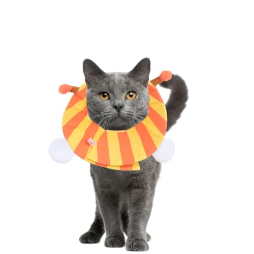 iplusmile Kreisförmiges Halsband Für Haustiere Elisabethanisches Hundehalsband Bezauberndes Haustierhalsband Gelb XL Schützendes Anti-Biss-Halsband von iplusmile
