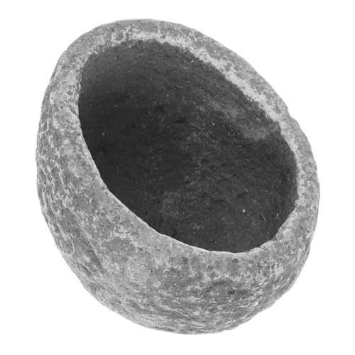 iplusmile Anti-Escaping Food Bowl Zucht Fütterung bärtig Haustier Gecko Futternapf für Reptilien Bartagame Futternapf Schildkröte Wasserschale Wasserzufuhr Harz Grey von iplusmile