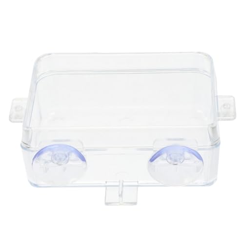 iplusmile Anti-Eskapital-Wasserbecken Schlangenwasserschale Futterbecher für Reptilien Herbst-Schlangenbecher Chamäleon-Futterbecher Gecko-Brunnenschale Plastik Transparent von iplusmile