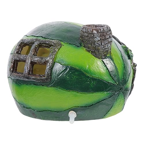 iplusmile Aquarium Dekoration Resin Wassermelonen Modell Versteck Haus aus Hochwertigem Abriebfestem Material Langlebiges Unterwasser Fischversteck für Garnelen und Kleine Fische Farbecht von iplusmile