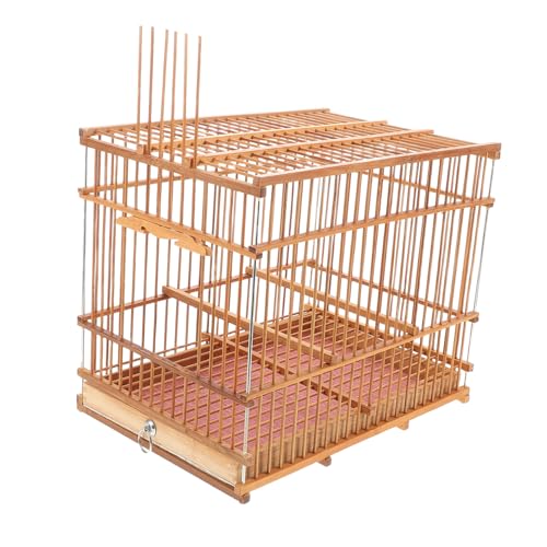 iplusmile Bambusgewebter Vogelkäfig für Außenbereich Vogeltransporttasche für Kanarienvögel und Sittiche für Reisen und Tierarztbesuche von iplusmile