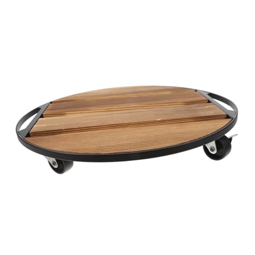 iplusmile Basis für Blumentöpfe Pflanzenwagen mit Rädern Hochleistungsanlagenständer Rollanlagenständer Pflanzenständer Rollständer Topfpflanzenbeweger Blumentopfer Holz Kaffee von iplusmile