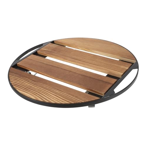 iplusmile Basis für Blumentöpfe Pflanzenwagen mit Rädern Topfpflanzenbeweger Pflanzenständer mit Rädern Blumentopfer Rollständer Rollanlagenständer Holz Coffee von iplusmile