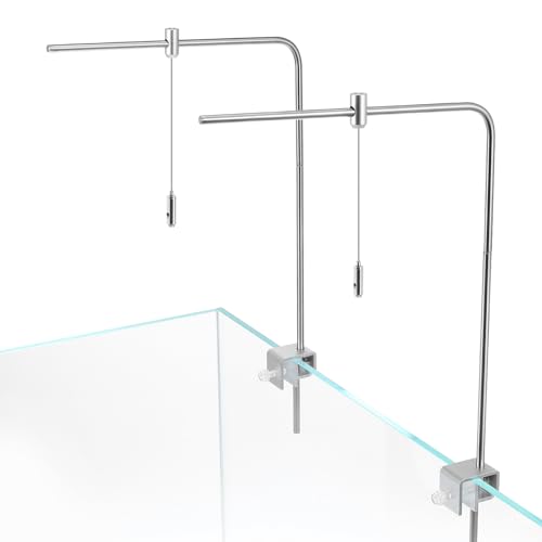 iplusmile Beleuchtung Halter für Aquarium 1Set Praktische Aquarium Licht Rack Universal Aluminium Legierung Fisch Tank Hängen Halterung (Silber) von iplusmile