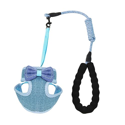 iplusmile Brustgurt für Haustiere Katzengeschirr für Katzen Kätzchenleine und Katzengurt geformt cat Leash cat Harnesses Katzenleine mit Vest-Design Katzenwestegurt Haustierkabelbaum Blue von iplusmile