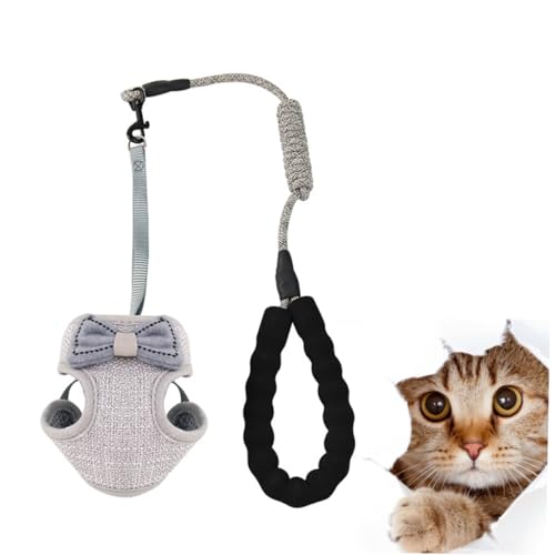 iplusmile Brustgurt für Haustiere cat Leash cat Harnesses Katzen Accessoires katzenzubehöhr Katzenbrustgeschirr großes Katzengeschirr Leine führen Katzenwestegurt Brustgurt für Katzen Grey von iplusmile