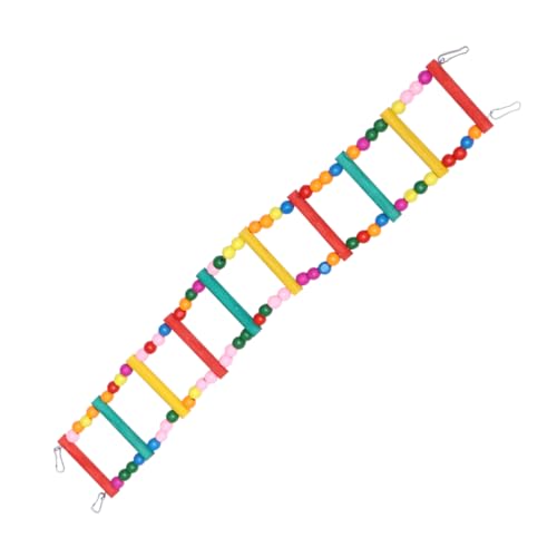 iplusmile Bunte Vogelspielzeug Leiter für Papageien Kletterspielzeug mit Perlen für Wellensittiche Nymphensittiche und Kleine Vögel Sicheres und Spielzeug für Spaß und Bewegung von iplusmile