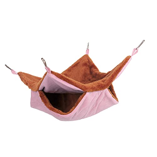 iplusmile Eichhörnchen-schlafhängematte Frettchen Meerschweinchen-Tunnel Käfig Plüsch Hamster Gewichtete Kuscheltiere Ratten Waschbare PIPI-Pads Für Meerschweinchen Rennmaus Rosa von iplusmile