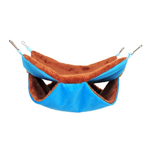 iplusmile Eichhörnchen-schlafhängematte Ratte Kleines Hundebett Käfig Vlies Hamsterhaus Nagetier Gecko Nest Einstreu Für Hamster Kaninchen Tiere Katze Hängematte Blue von iplusmile