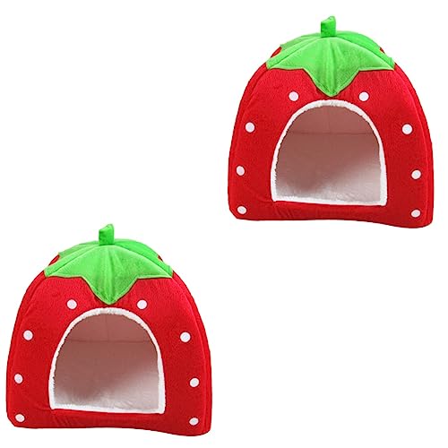 iplusmile 2 Stück Haustierbett Katzenbett Hundebett Faltbar Haustierbett Haustier Erdbeer-Design Bequem S Rot iplusmile 2 Stück Haustierbett Katzenbett Hundebett Faltbar Haustierbett Haustier Erdbeer-Design Bequem S Rot von iplusmile