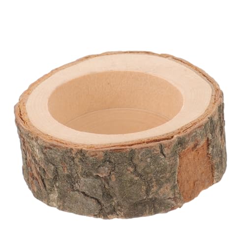iplusmile Futternapf für Hamster Meerschweinchenfutterschale Futternapf aus Holz Kaninchenfutter für Käfige Hase Wassernapf Futternapf für Ratten Nussschale hölzern Coffee von iplusmile