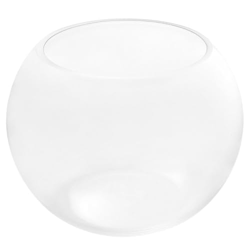iplusmile Transparentes Glasfischglas Für Hydrokultur Runde Vase Für Fische Und Pflanzen Dekoratives Aquarium Für Zuhause Oder Büro Klarer Pflanztopf Für Pflanzen von iplusmile
