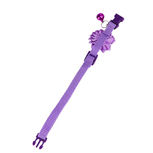 iplusmile Glockenhalsband für Haustiere für Kragen Katzenhalsbänder Blumen- Verstellbares Haustierhalsband Blumenmuster für Haustiere für Katze Heimtierbedarf Violet von iplusmile