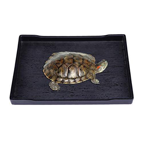 iplusmile Udopea Grillgitter Wanne Schale 80x50 Große Reptilienschale Futter- Wasserschale Schale Schildkröten Für Bad (Schwarz) Plastikwannen Flach Kunststoffwanne 50x50 Kaninchen Wanne von iplusmile