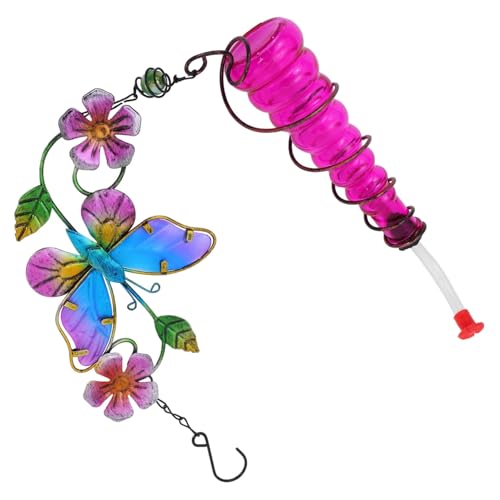 iplusmile Hängender Vogel Wasser Futterspender Eisen Und Rostbeständig Für Wildvögel Dekoratives Gartenzubehör Schmetterlingsdesign von iplusmile