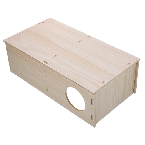 iplusmile Meerschweinchen Holz Gehege Mehrkammerhaus Für Kleintiere Naturholz Haus Zum Schlafen Und Fressen Spielzeugzubehör Für Kleine Haustiere von iplusmile