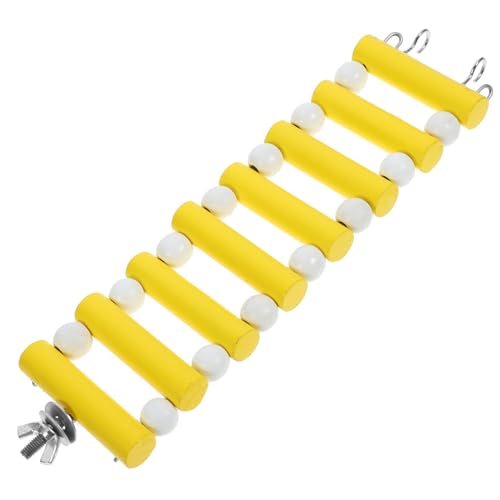 iplusmile Hamster Kletterleiter Multifunktionales Spielzeug Für Kleine Tiere Langlebig Und Für Zwerghamster Mäuse Und Gelbe Stangen Weiße Perlen von iplusmile