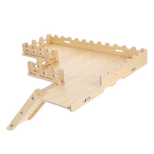 iplusmile Hamster-Holzplattform Hamster Hamster Spielplatz Holzhamster -Spielplatzplattform hölzerne Plattform Leiter aus Papageienholz Hamsterplattform aus Holz Khaki von iplusmile