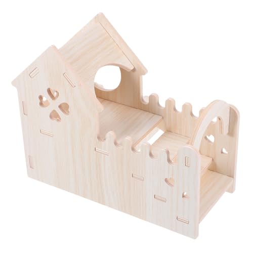 iplusmile Hamsterhütte Holz-Hamster-Labyrinth Kleintierversteck Kletterleiter Rutsche Zubehör für Hamsterkäfige hölzern Khaki iplusmile Hamsterhütte Holz-Hamster-Labyrinth Kleintierversteck Kletterleiter Rutsche Zubehör für Hamsterkäfige hölzern Khaki von iplusmile