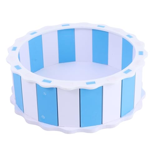 iplusmile Hamsterrad stummes Hamsterrad drinnen Hamsterlaufspielzeug ruhiges Hamsterrad Haustier Hamster hamsterspielzeug Holzrad Hamster spielt Rad Bambus Blue von iplusmile