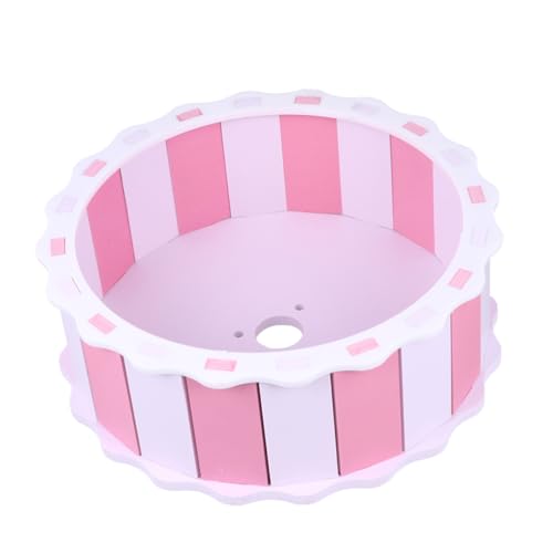 iplusmile Hamsterspielzeug Stielspielzeug Spielzeugtiere Igelrad Haustierbedarf Hamster nager kleintierspielzeug Holzrad Hamsterrad Hölzern Rosa von iplusmile