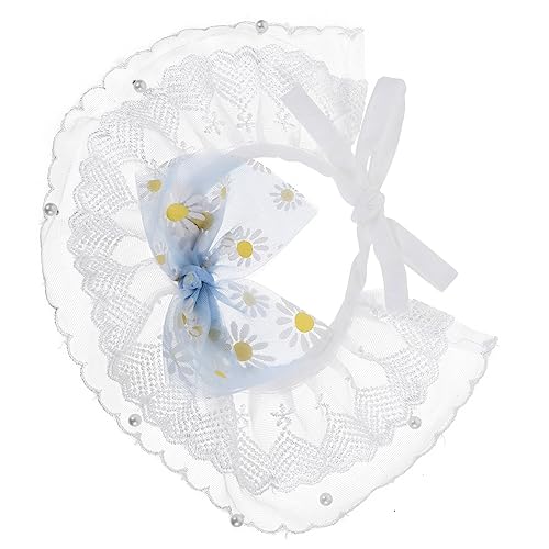 iplusmile Haustier Lätzchen Katzenhalsband Kamerahalsband Katzen Haustier Spitzenhalsband Katzenzubehör Namensschilder Verstellbares Katzenhalstuch Haustierhalsband von iplusmile