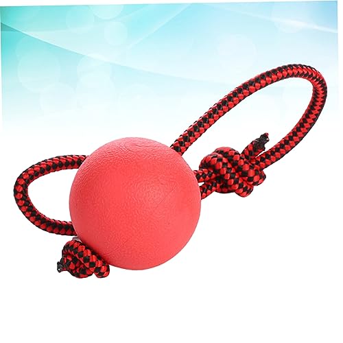 iplusmile Haustier-Molaren knete knetspielzeug Dogs Toys Ball mit Seil-Hundespielzeug Kauspielzeug für Welpen groß Backenzahnspielzeug für Hunde zum Beißen von Hunden rot von iplusmile