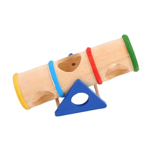 iplusmile Haustierbedarf Hamster hamsterspielzeug Holzspielzeug für Nagetiere Kleintier Tierspielzeug Tunnel Plüsch Hamsterröhrenspielzeug Pet-Tube- Hölzern von iplusmile