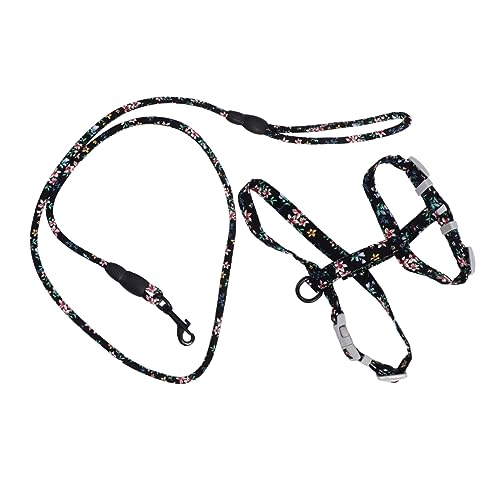 iplusmile Haustierkabelbaum pet Supplies haustierbedarf katzenrucksack Geschenkidee für Katzenliebhaber Katzengeschirr gehen keilriemen Katze Geschirr Gurt Traktionsgurt für Haustiere Black von iplusmile
