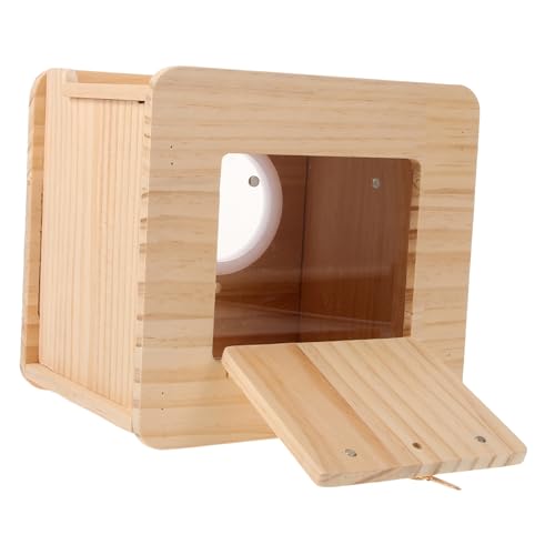iplusmile Hölzernes Papageienhaus Für Garten Nistkasten Für Haustiervögel Für Wohnkultur Aus Hochwertigem Holz Kleine Nisten Und Brüten Im Freien von iplusmile