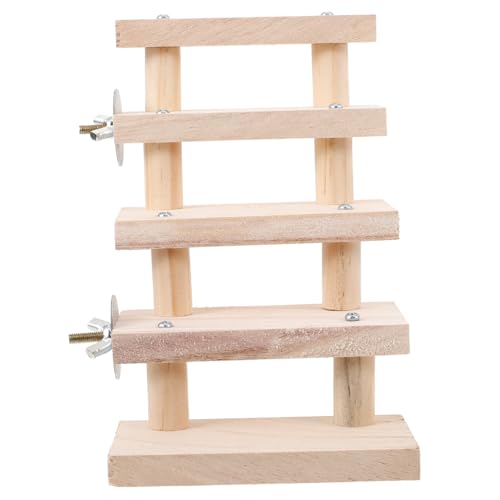 iplusmile Holzleiter Für Kleintiere Hamster Kletterspielzeug Natürliche Holzleiter Für Meerschweinchen Und Kletterhilfe Für Kleintiergehege Stufiges Design Langlebig von iplusmile