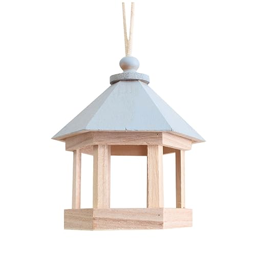iplusmile Holznest für Vögel dinkelflocken wohnaccessoires Holzvogelhaus The Birdcage vogeltränke käfig Vogelfütterer Vogelnest Vogel Fütterer Vogelhäuschen aus Holz Vogelzubehör Protokoll von iplusmile