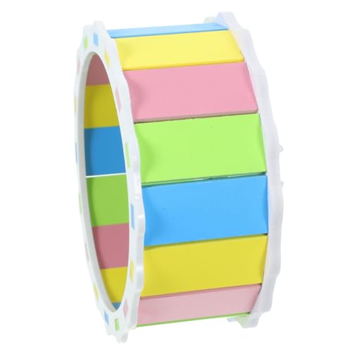 iplusmile Holzrad Hamster hamsterspielzeug nager zubehör Holzspielzeug für Hamster Kette Ratten- und Mausspielzeugkäfig Hamsterrad Hamster spielt Rad Hölzern von iplusmile