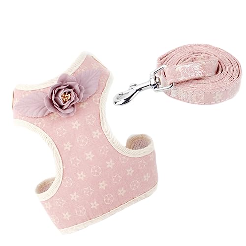 iplusmile Pet Für Hunde Verstellbare Brustgeschirr- Mit Pull-Stop- Atmungsaktive Weste Für Kleine Hunde Rosa s Für Und Outdoor-aktivitäten von iplusmile