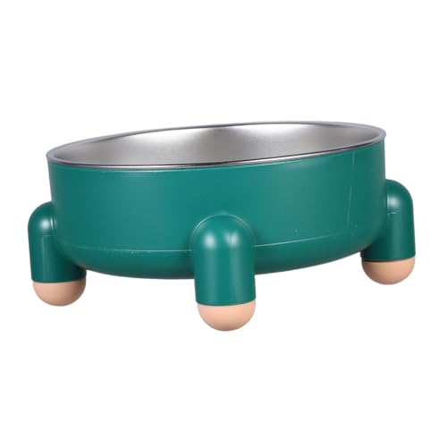 iplusmile Hundenapf Hundeerzogene Näpfe Hundefutternapf Aus Edelstahl Hund Erhöhte Schüssel Nicht-schlupf-hundeschale Aus Edelstahl Erhöhter Wassernapf Für Hunde Rostfreier Stahl Green von iplusmile