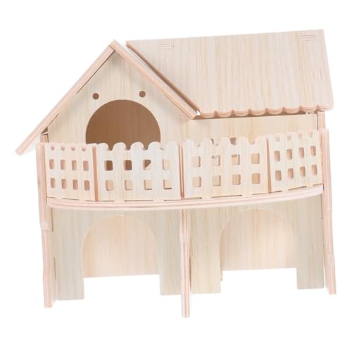 iplusmile Kabine Spielzeug Holzhütte Gebäude Kabine Spielzeug Hamster Aktivitätszentrum Holz Hamster Hamster Holz Hamster Hängematte Hängematte von iplusmile
