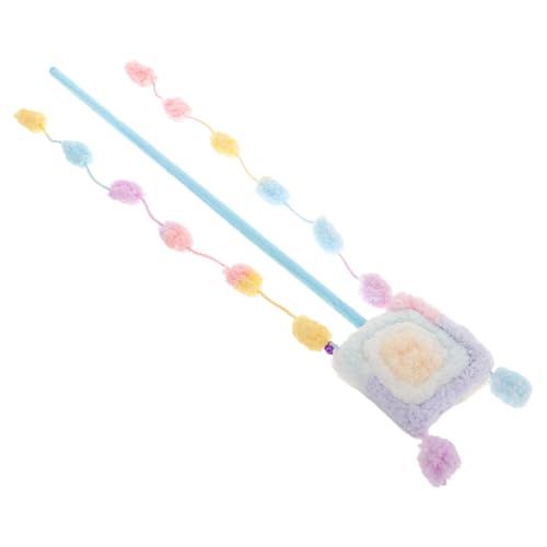 iplusmile Weiches Plüsch-katzenspielzeug Macaron Lollipop Interaktives Katzenspielzeug Für Den Innenbereich Für Kätzchenspaß von iplusmile