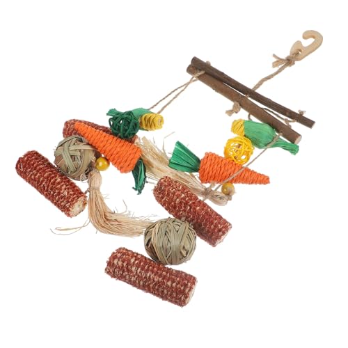 iplusmile Kleintier Kauspielzeug Für Nager Hängendes Kauspielzeug Vogelkäfig Zubehör Für Hamster Meerschweinchen Und Andere Kleine Haustiere von iplusmile