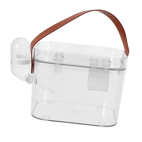 iplusmile Kleintier-Tragetasche Mit Wasserflasche, Tragbarer Hamsterkäfig Für Reisen, Durchsichtiger Haustierkäfig Aus Kunststoff Für Meerschweinchen, Meerschweinchen-reisekäfig von iplusmile