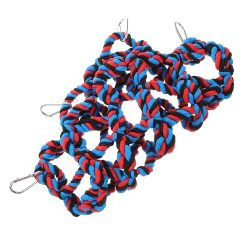 iplusmile Buntes Haustiernetz Für Papageien Seilkletternetz Mit Hängedesign Aus Robustem Seilmaterial Langlebiges Kletternetz Für Große Und Mittelgroße Vögel Zum Beißen Und Spielen von iplusmile