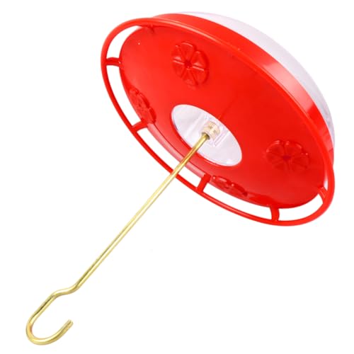 iplusmile Kolibri-Feeder Wildvogelfutterhäuschen Vogelfütterer Kolibri-futterspender Aus Einmachglas Pet Bird Feeder Vogelfutterstation Haustierwasserspender Vogelhäuschen Im Freien Rot von iplusmile