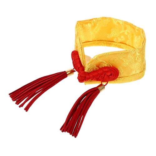 iplusmile Krawatte Japanisches Chirimen-Kätzchen-Halsband Haustier Welpenhalsband hochzeitsdeko dekoratives Hundehalsband Neujahrskragen warm halten binden Tang-Anzug Acryl von iplusmile