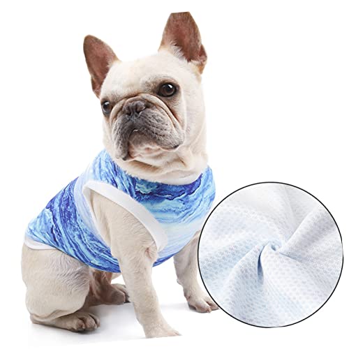 iplusmile Kühlung Kühlweste für Hunde Kühlweste für kleine Hunde Haustierkleidung Kühlende Hundeweste Welpenweste Dog Cooling Vest Atmungsaktive Hundebekleidung Kühlweste für Haustiere Blue von iplusmile
