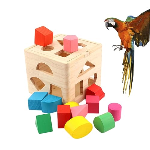 iplusmile Holzblock-wurfspielzeug Für Papageien Und Lustiges -Spielzeug Für Vögel Und Trainieren Von Fähigkeiten von iplusmile